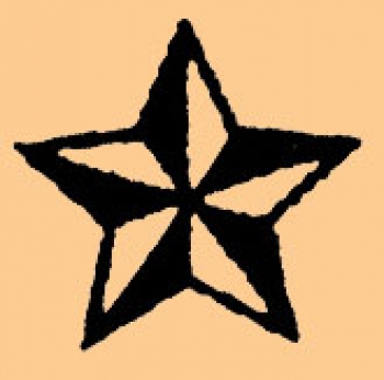 Mini Schwarzweißer Stern